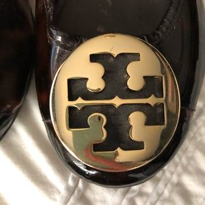 Authentic Tory Burch tortoise and gold flats